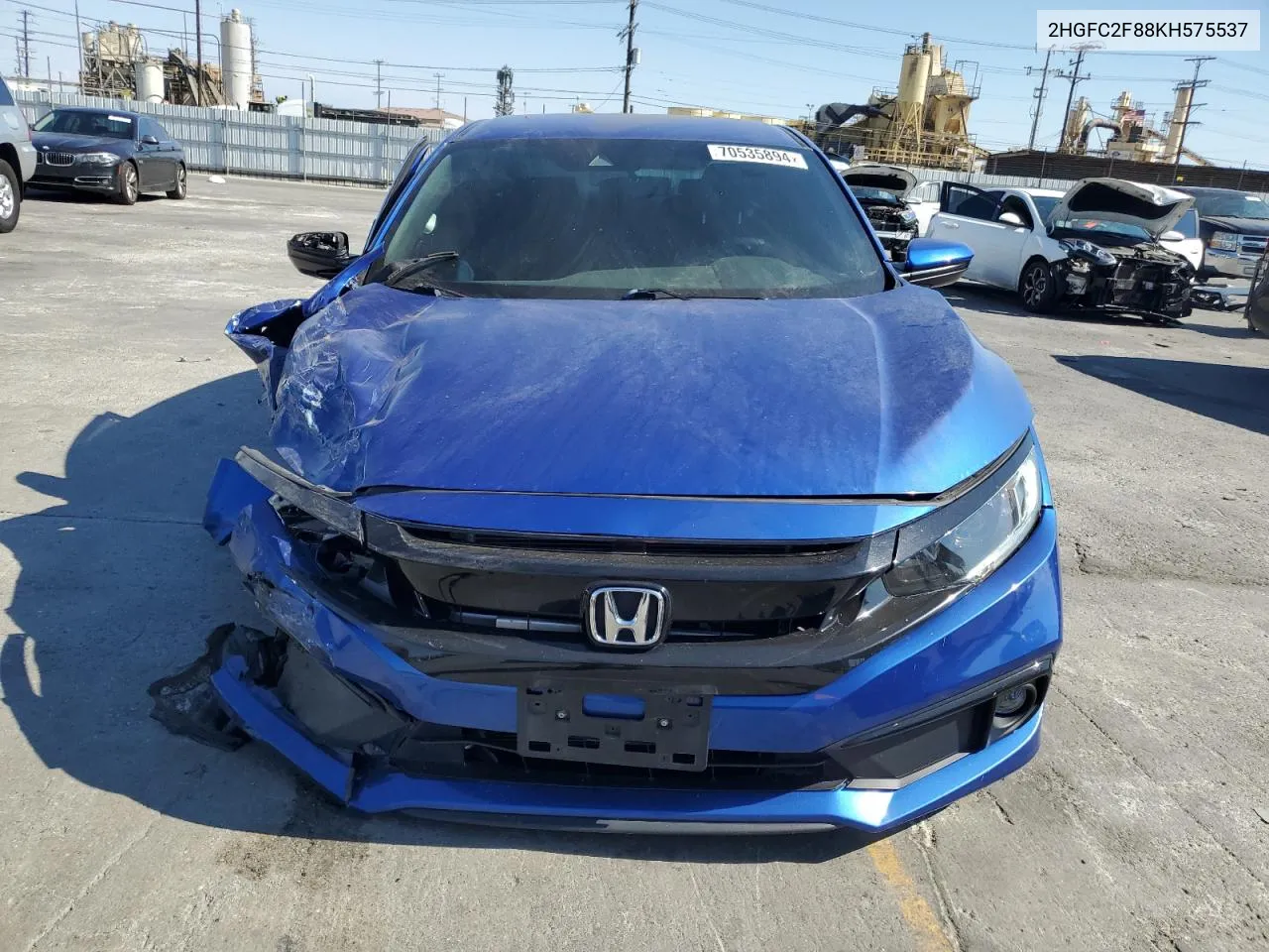 2019 Honda Civic Sport VIN: 2HGFC2F88KH575537 Lot: 70535894