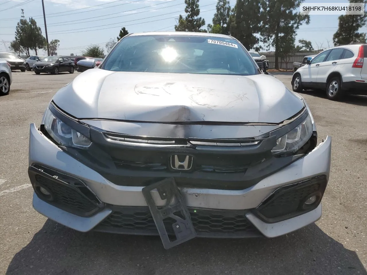 2019 Honda Civic Ex VIN: SHHFK7H68KU418198 Lot: 70705464