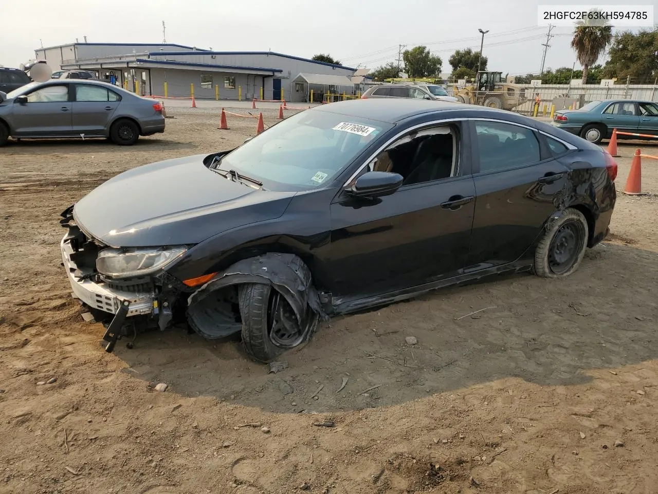 2019 Honda Civic Lx VIN: 2HGFC2F63KH594785 Lot: 70776984