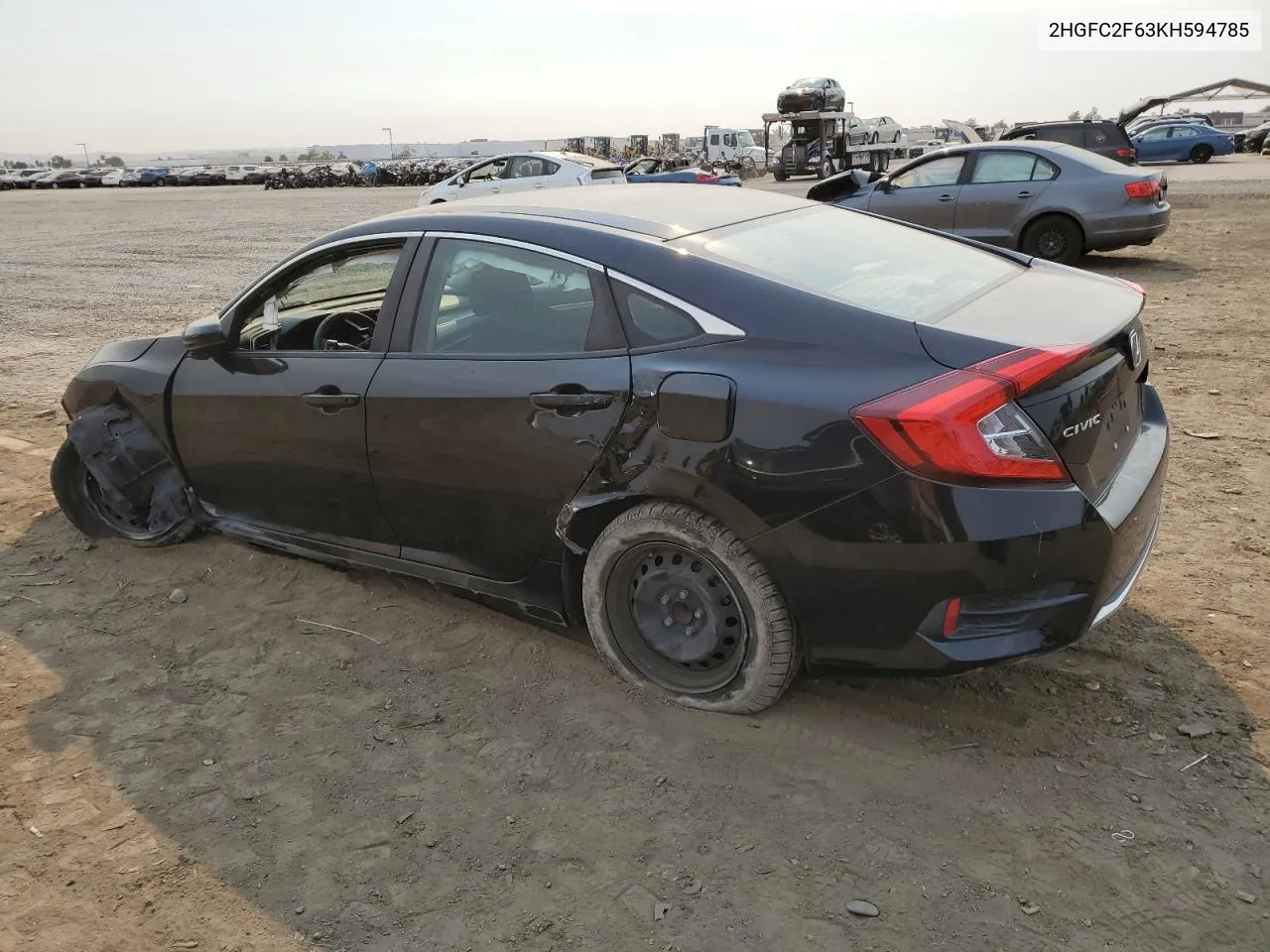 2HGFC2F63KH594785 2019 Honda Civic Lx