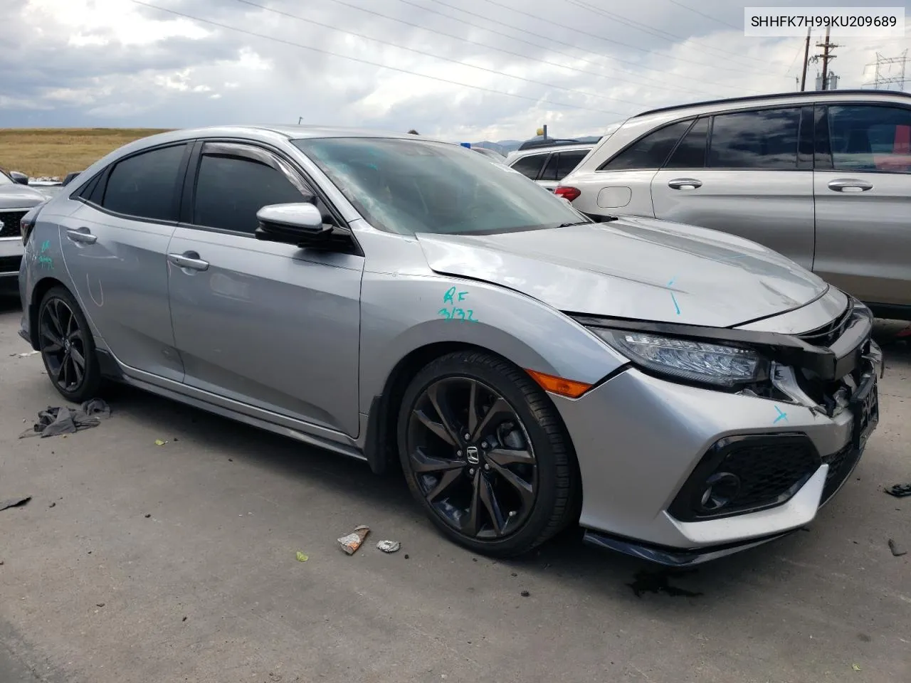 2019 Honda Civic Sport Touring VIN: SHHFK7H99KU209689 Lot: 70881174