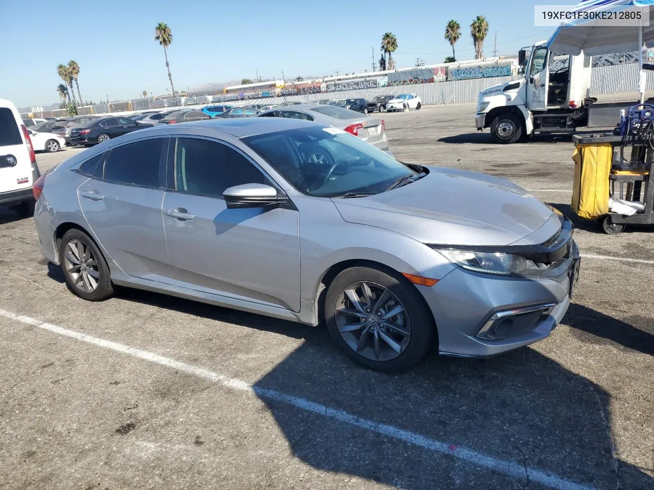 2019 Honda Civic Ex VIN: 19XFC1F30KE212805 Lot: 70891474