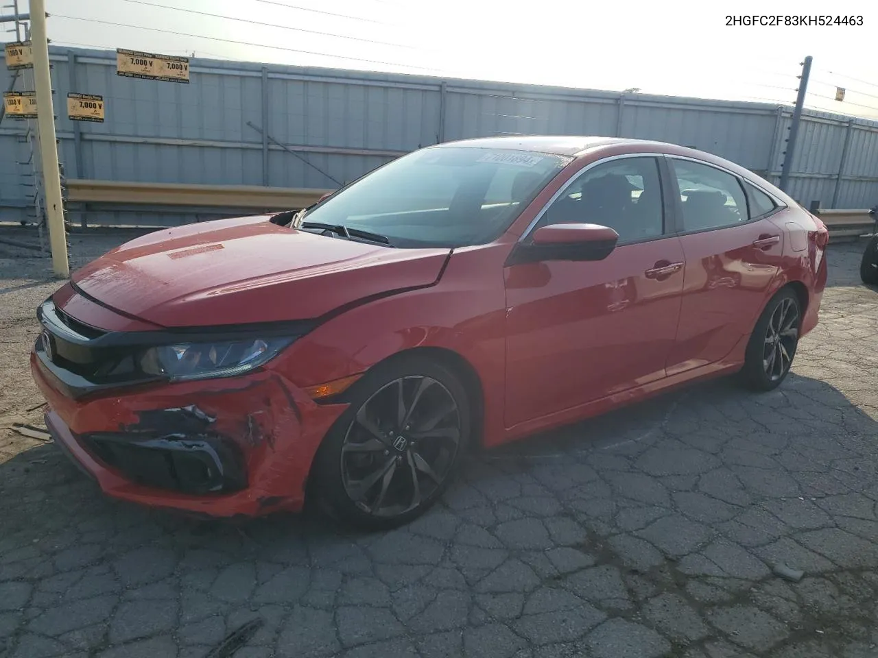 2019 Honda Civic Sport VIN: 2HGFC2F83KH524463 Lot: 71001894