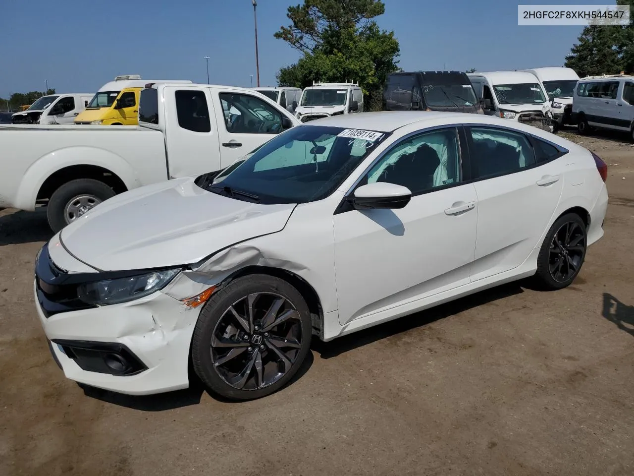 2019 Honda Civic Sport VIN: 2HGFC2F8XKH544547 Lot: 71039114