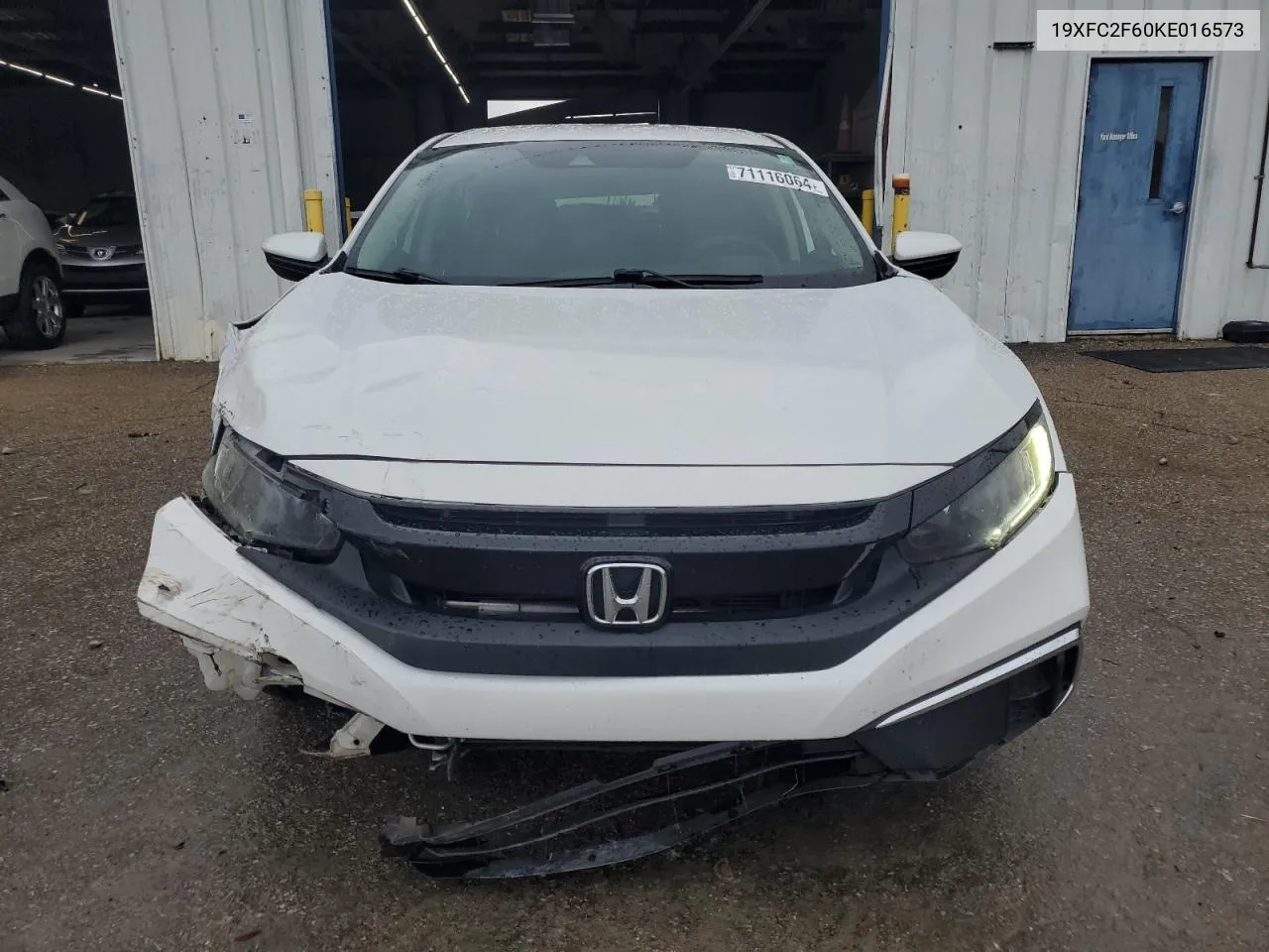 2019 Honda Civic Lx VIN: 19XFC2F60KE016573 Lot: 71116064