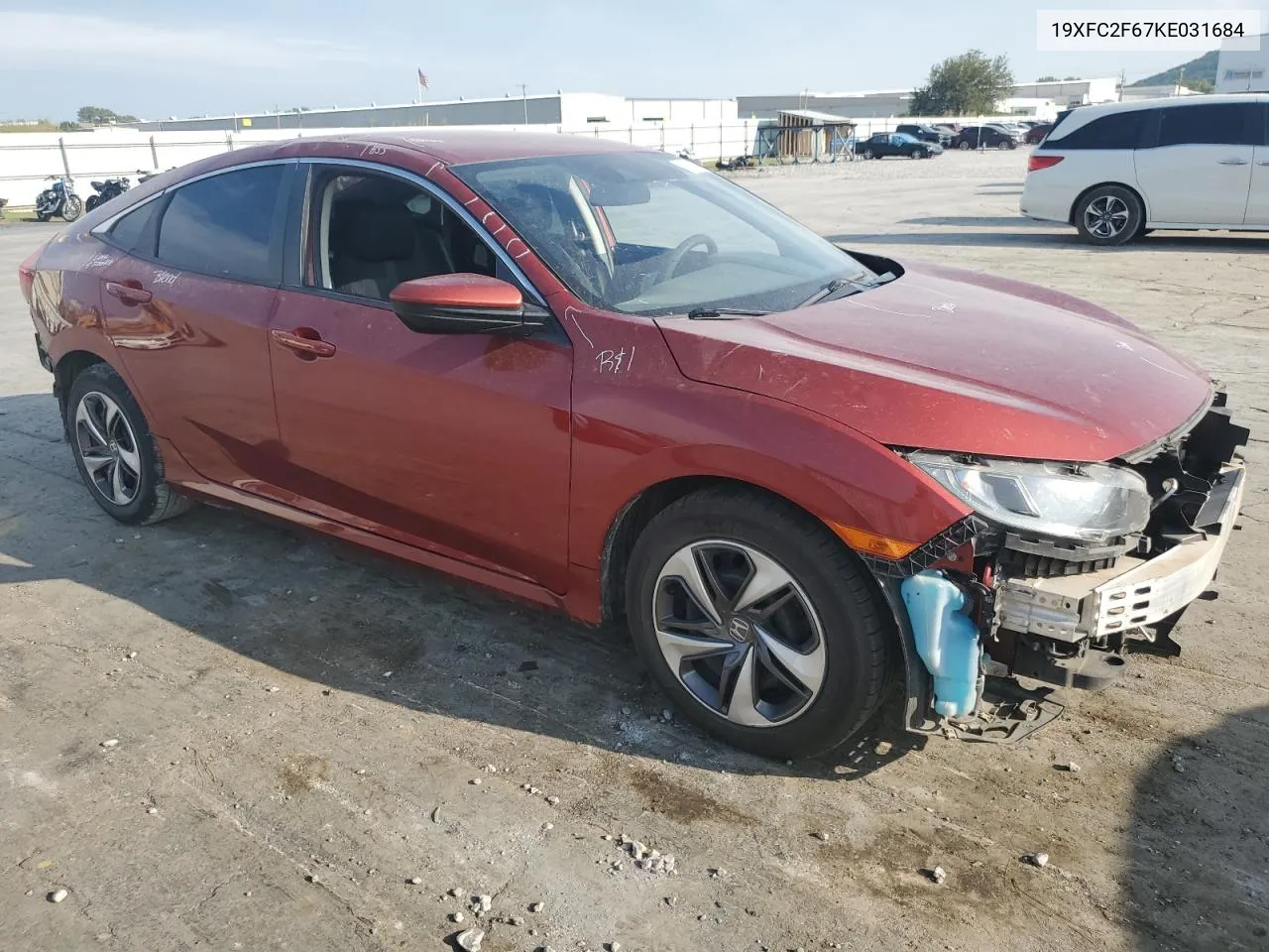 2019 Honda Civic Lx VIN: 19XFC2F67KE031684 Lot: 71168984