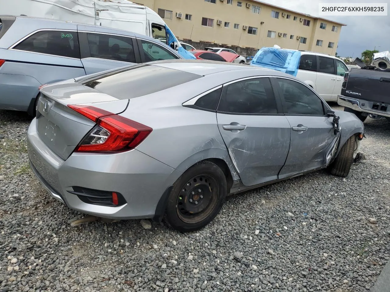 2019 Honda Civic Lx VIN: 2HGFC2F6XKH598235 Lot: 71174584