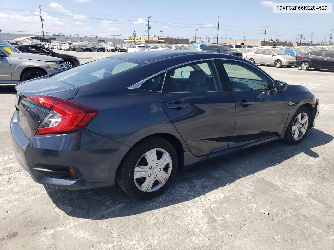 2019 Honda Civic Lx VIN: 19XFC2F66KE204529 Lot: 71244524