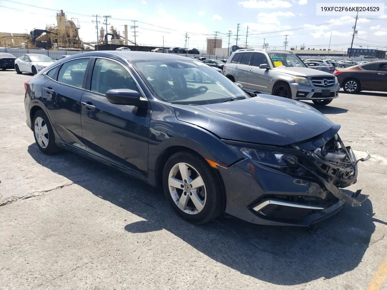 2019 Honda Civic Lx VIN: 19XFC2F66KE204529 Lot: 71244524