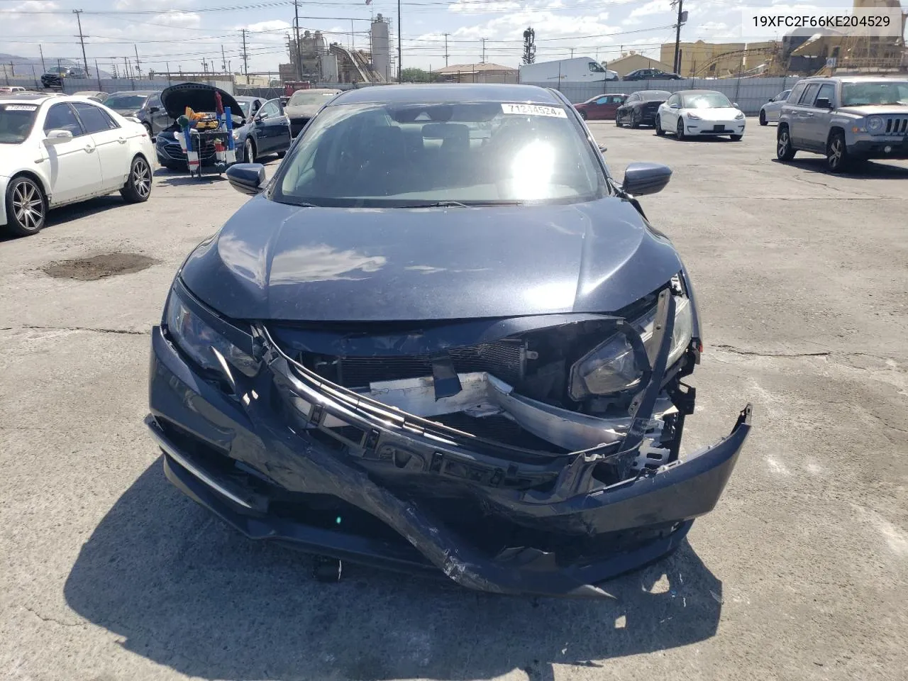 2019 Honda Civic Lx VIN: 19XFC2F66KE204529 Lot: 71244524