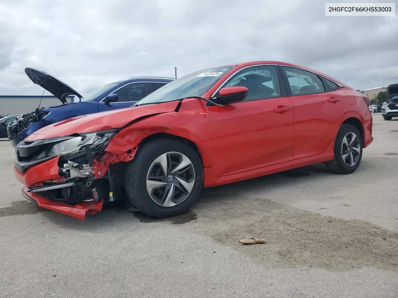 2019 Honda Civic Lx VIN: 2HGFC2F66KH553003 Lot: 71423124