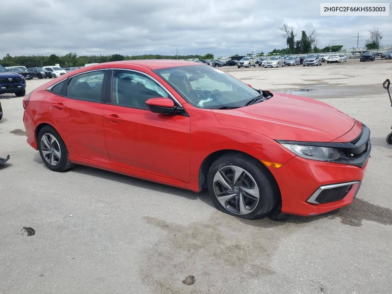 2HGFC2F66KH553003 2019 Honda Civic Lx