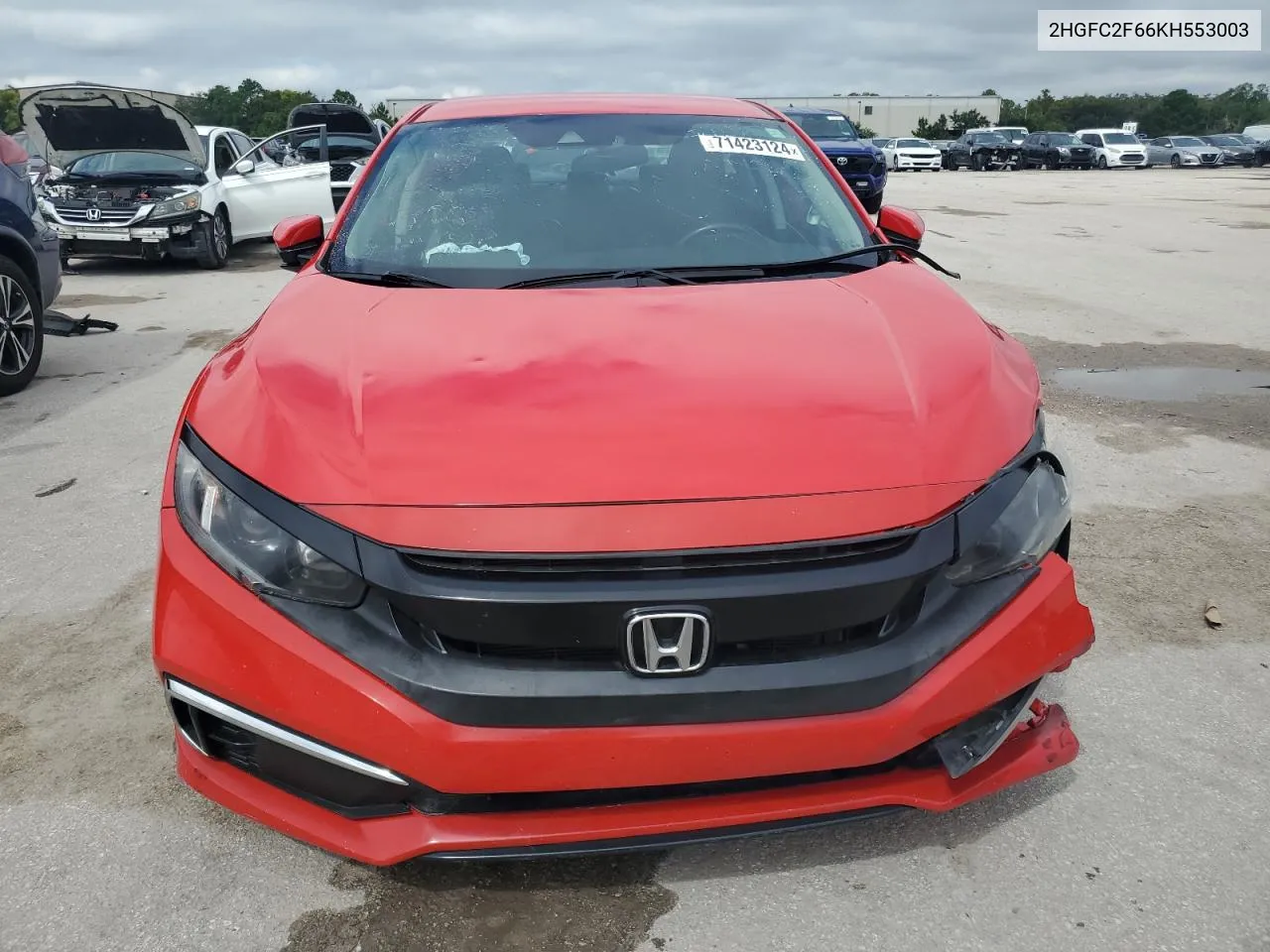 2HGFC2F66KH553003 2019 Honda Civic Lx