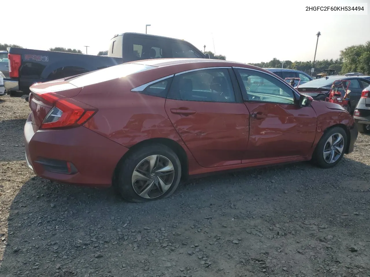 2019 Honda Civic Lx VIN: 2HGFC2F60KH534494 Lot: 71450824