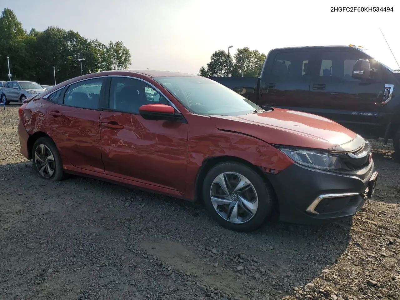 2019 Honda Civic Lx VIN: 2HGFC2F60KH534494 Lot: 71450824