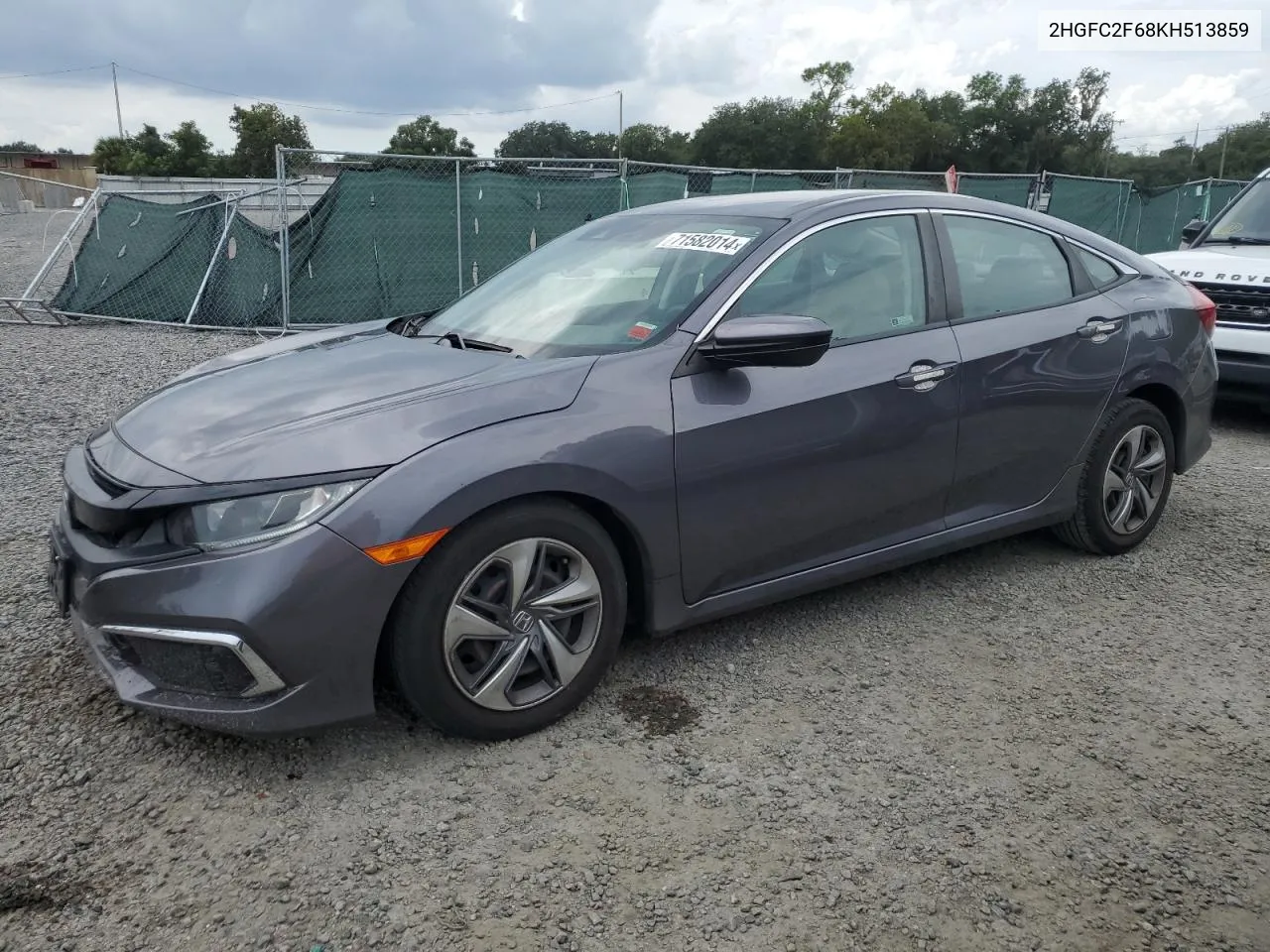 2019 Honda Civic Lx VIN: 2HGFC2F68KH513859 Lot: 71582014