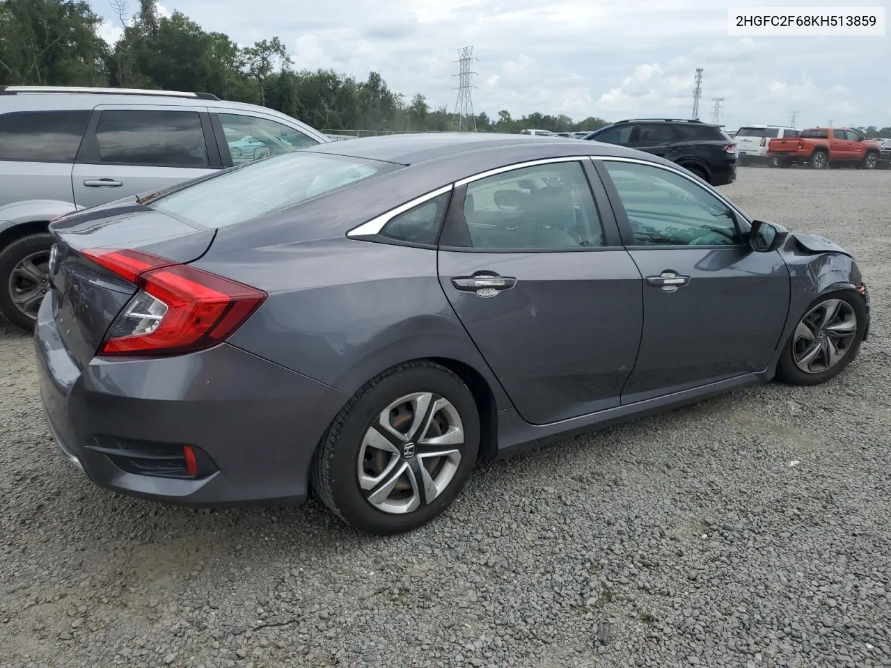 2019 Honda Civic Lx VIN: 2HGFC2F68KH513859 Lot: 71582014