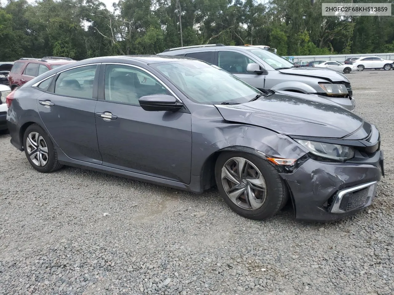 2019 Honda Civic Lx VIN: 2HGFC2F68KH513859 Lot: 71582014