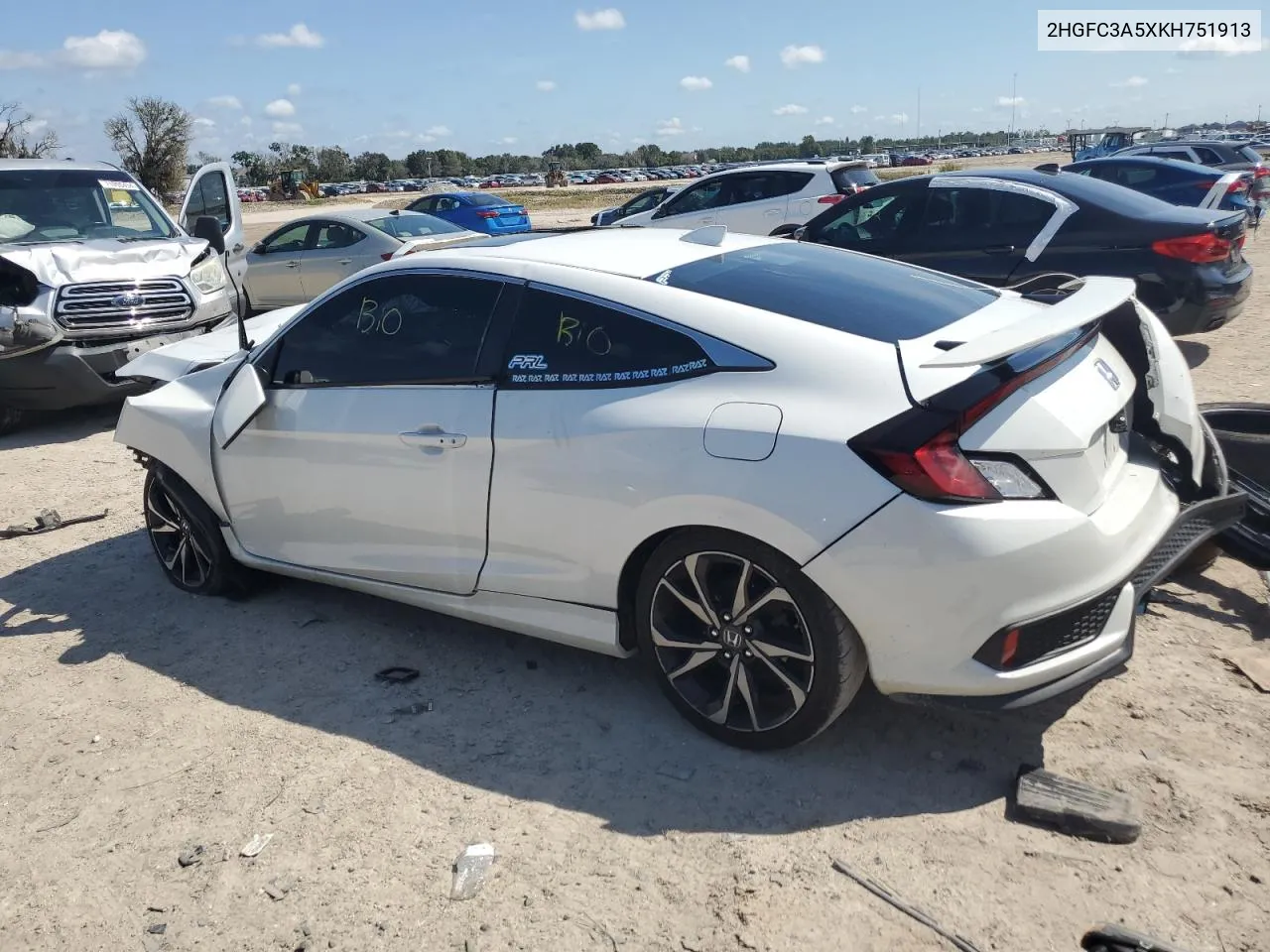 2019 Honda Civic Si VIN: 2HGFC3A5XKH751913 Lot: 71587784