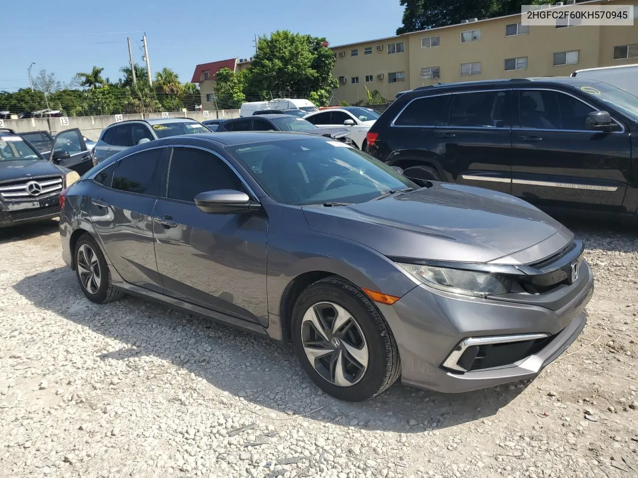 2019 Honda Civic Lx VIN: 2HGFC2F60KH570945 Lot: 71609214