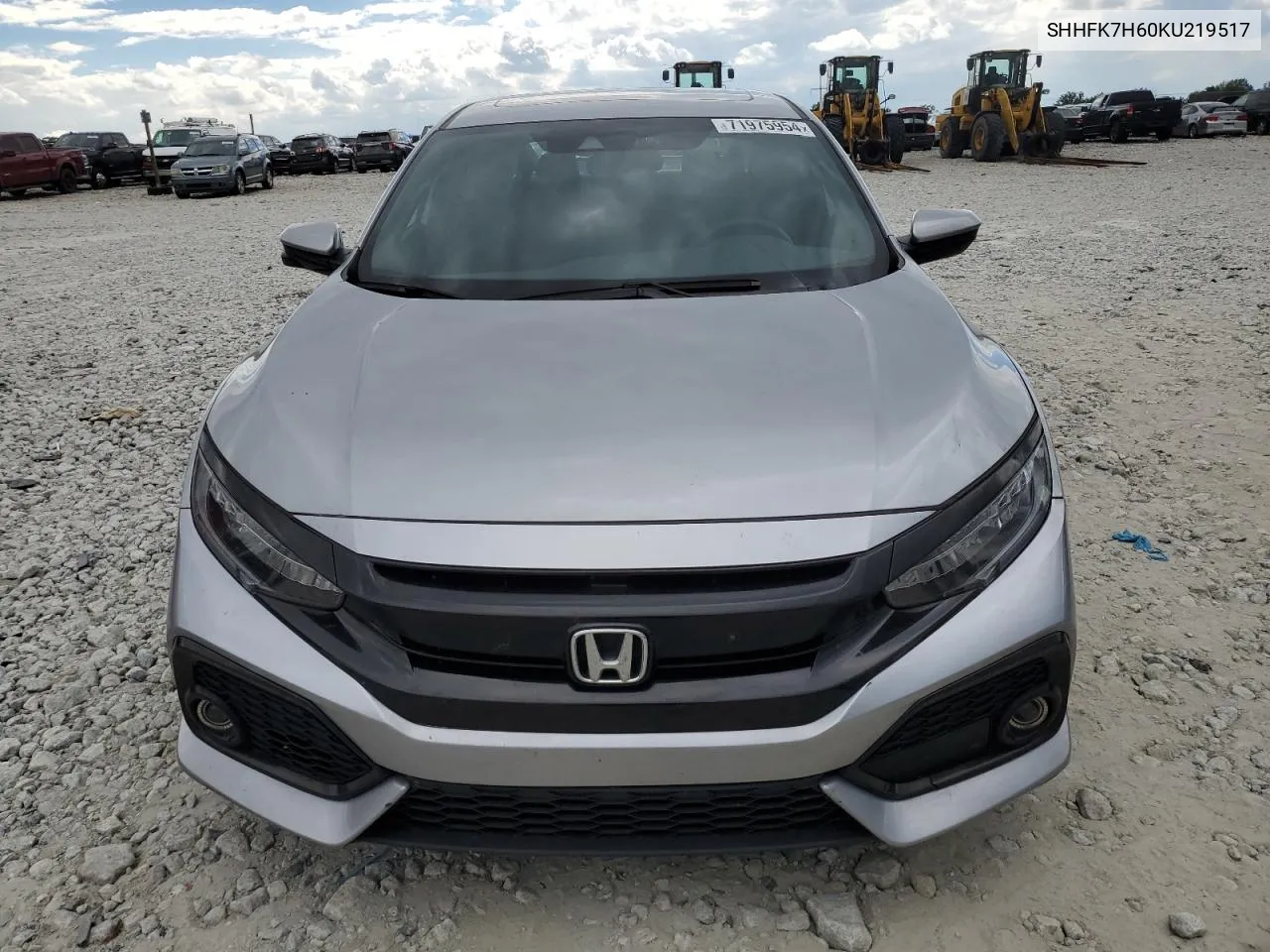 2019 Honda Civic Ex VIN: SHHFK7H60KU219517 Lot: 71975954