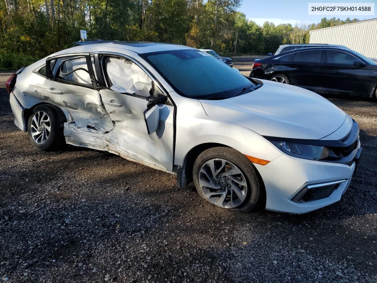 2019 Honda Civic Ex VIN: 2HGFC2F75KH014588 Lot: 72133784