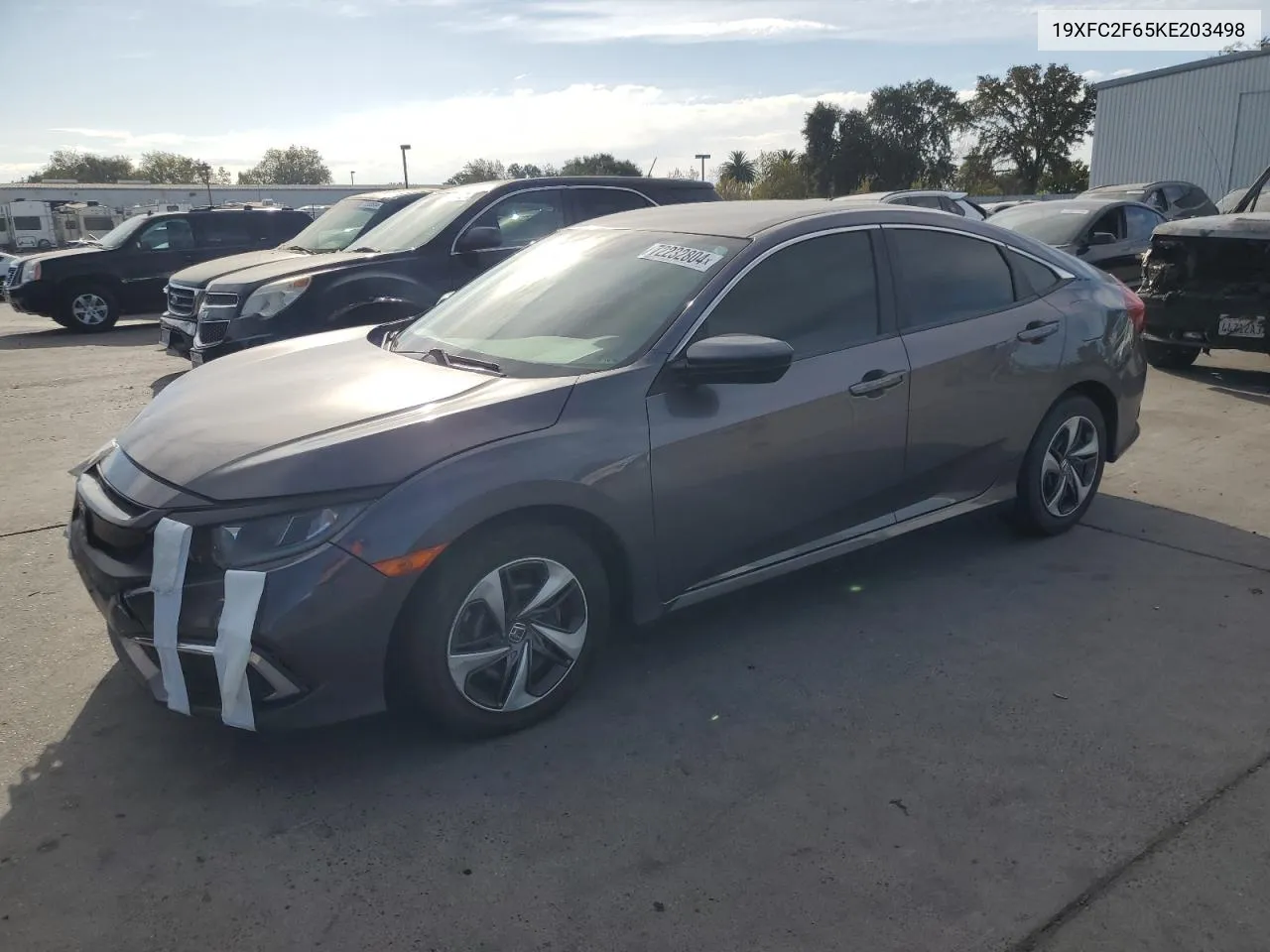 2019 Honda Civic Lx VIN: 19XFC2F65KE203498 Lot: 72232804