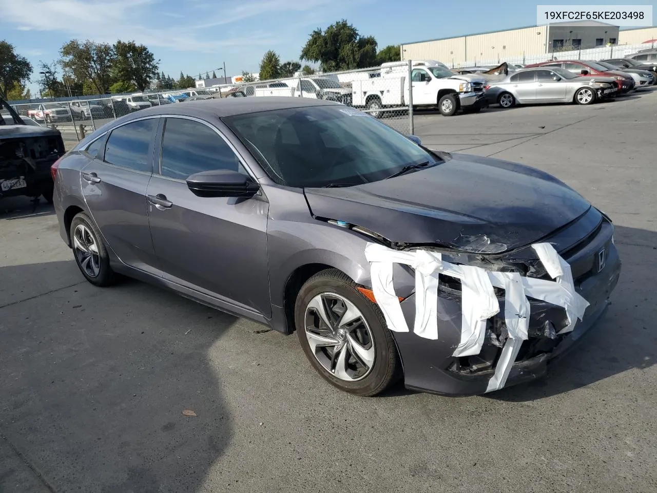 2019 Honda Civic Lx VIN: 19XFC2F65KE203498 Lot: 72232804