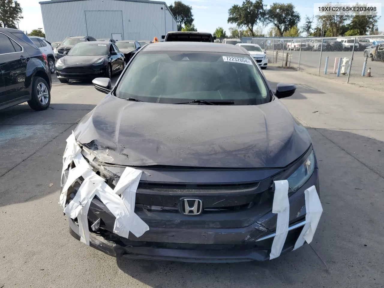 2019 Honda Civic Lx VIN: 19XFC2F65KE203498 Lot: 72232804