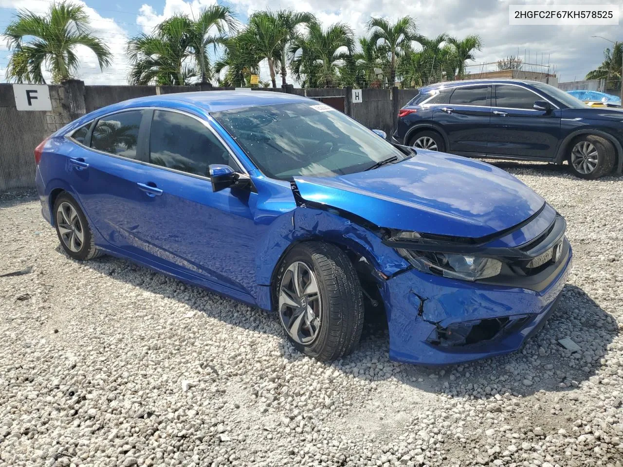 2019 Honda Civic Lx VIN: 2HGFC2F67KH578525 Lot: 72522254