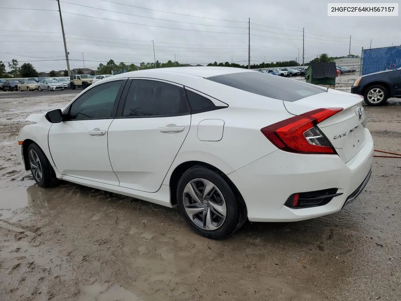 2019 Honda Civic Lx VIN: 2HGFC2F64KH567157 Lot: 72799404