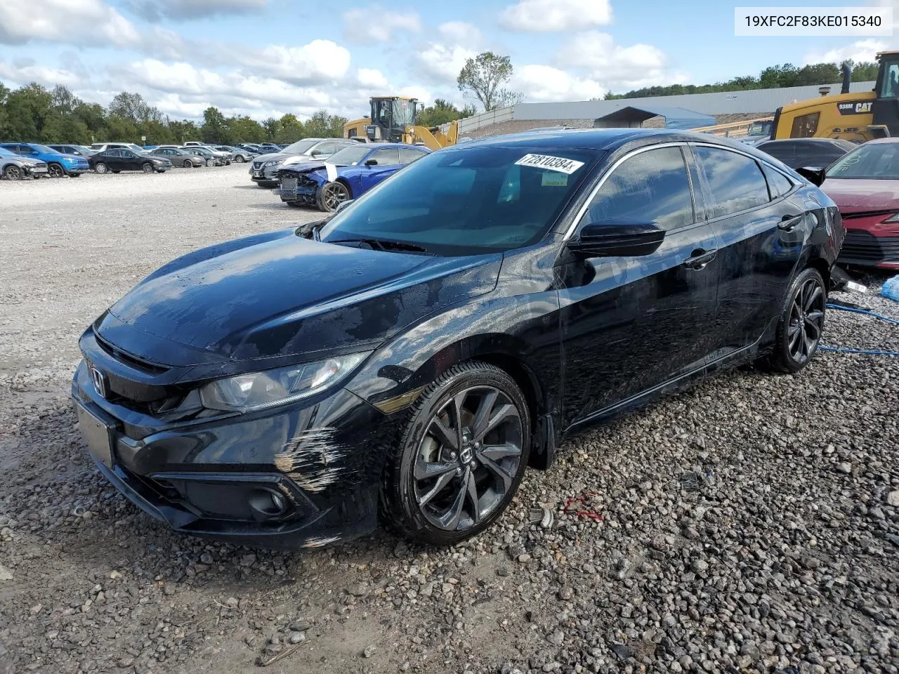 2019 Honda Civic Sport VIN: 19XFC2F83KE015340 Lot: 72810384