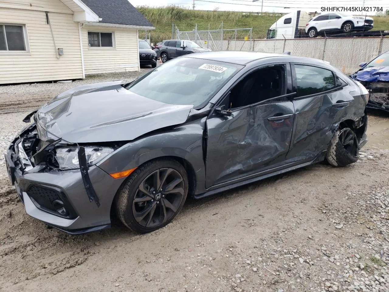 2019 Honda Civic Sport VIN: SHHFK7H45KU421784 Lot: 72997934