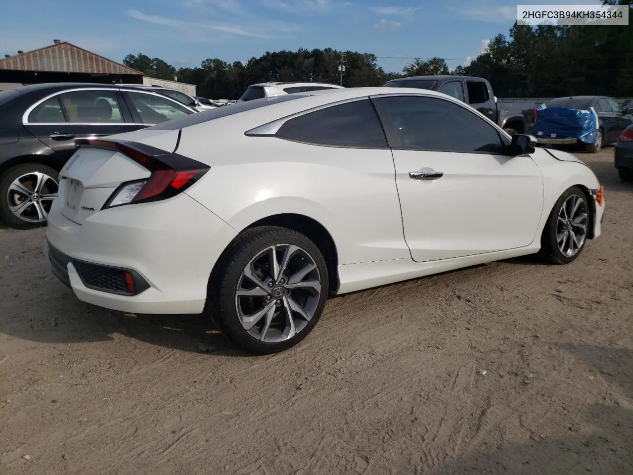 2019 Honda Civic Touring VIN: 2HGFC3B94KH354344 Lot: 73029354