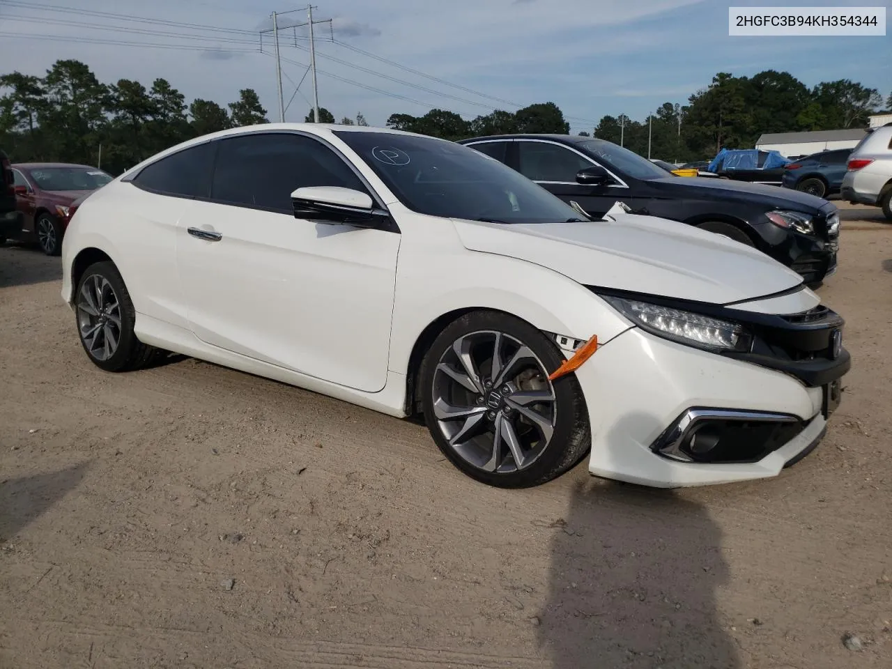 2019 Honda Civic Touring VIN: 2HGFC3B94KH354344 Lot: 73029354