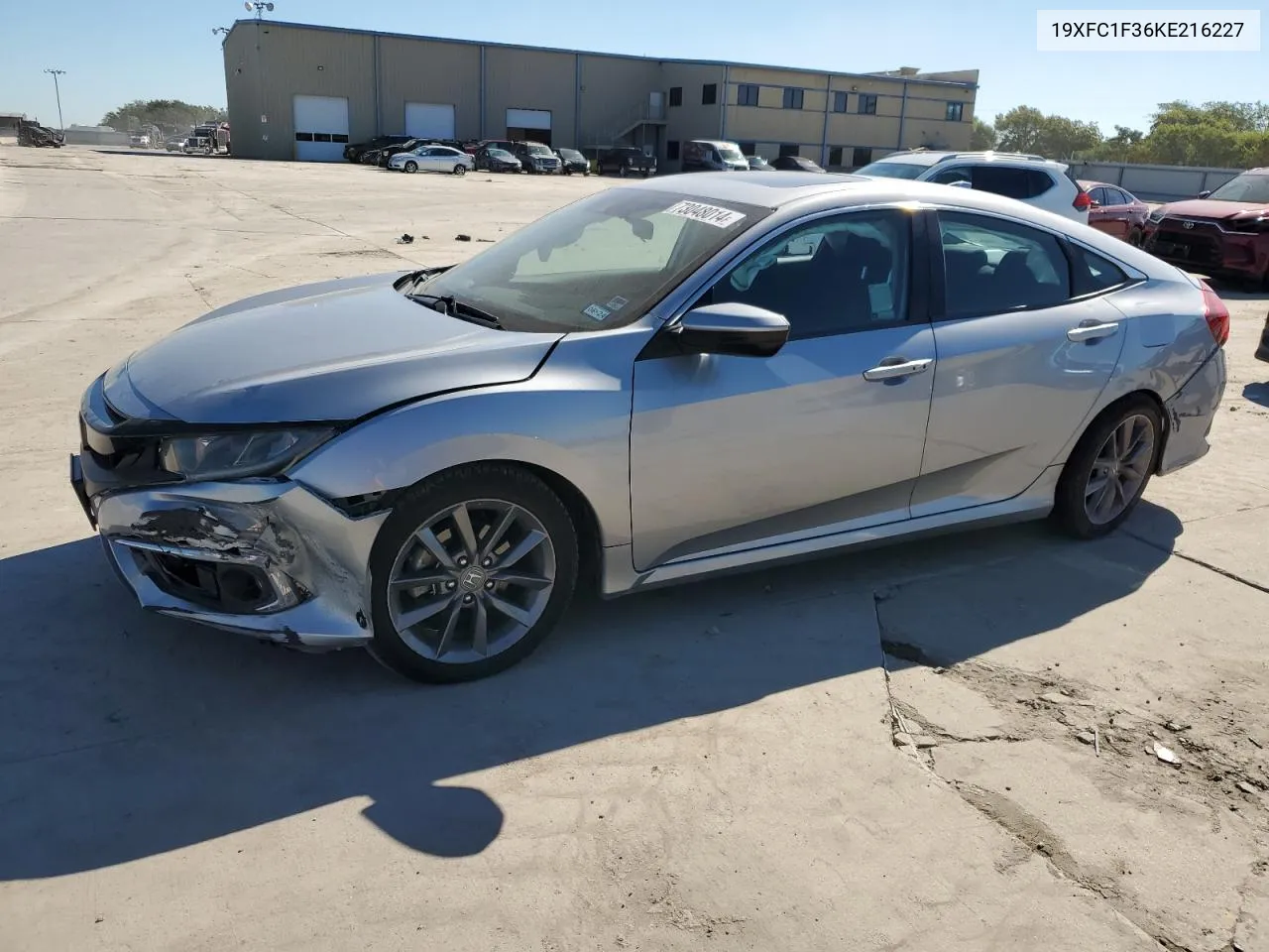 2019 Honda Civic Ex VIN: 19XFC1F36KE216227 Lot: 73048014