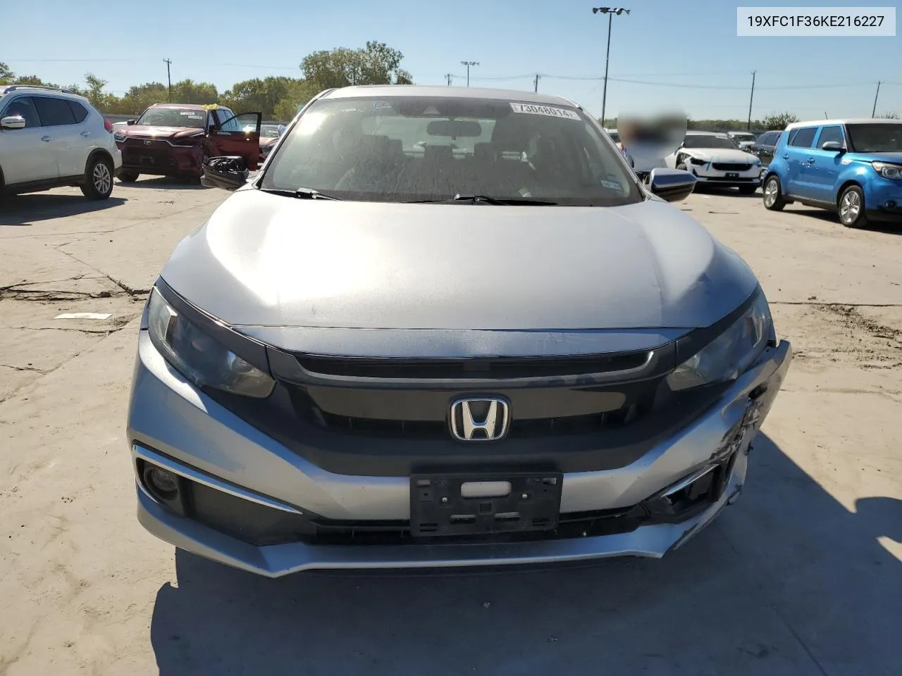 2019 Honda Civic Ex VIN: 19XFC1F36KE216227 Lot: 73048014