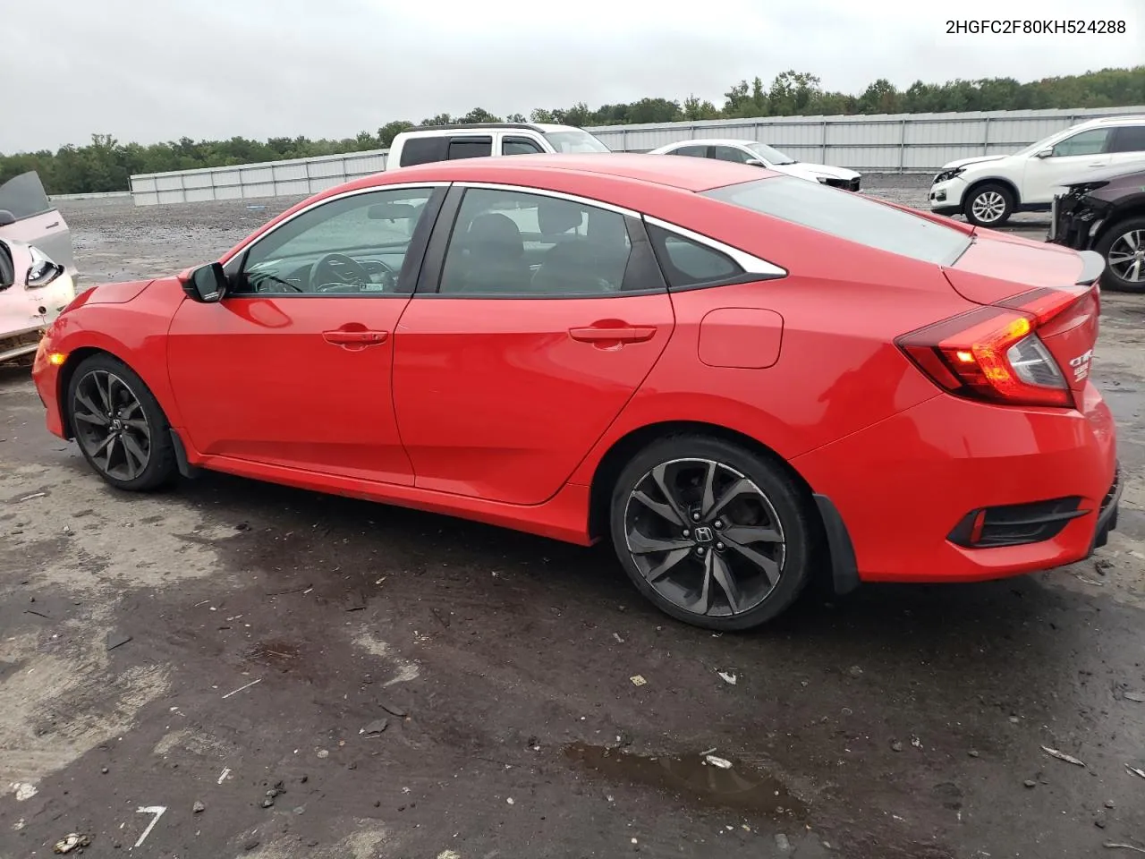 2019 Honda Civic Sport VIN: 2HGFC2F80KH524288 Lot: 73133554