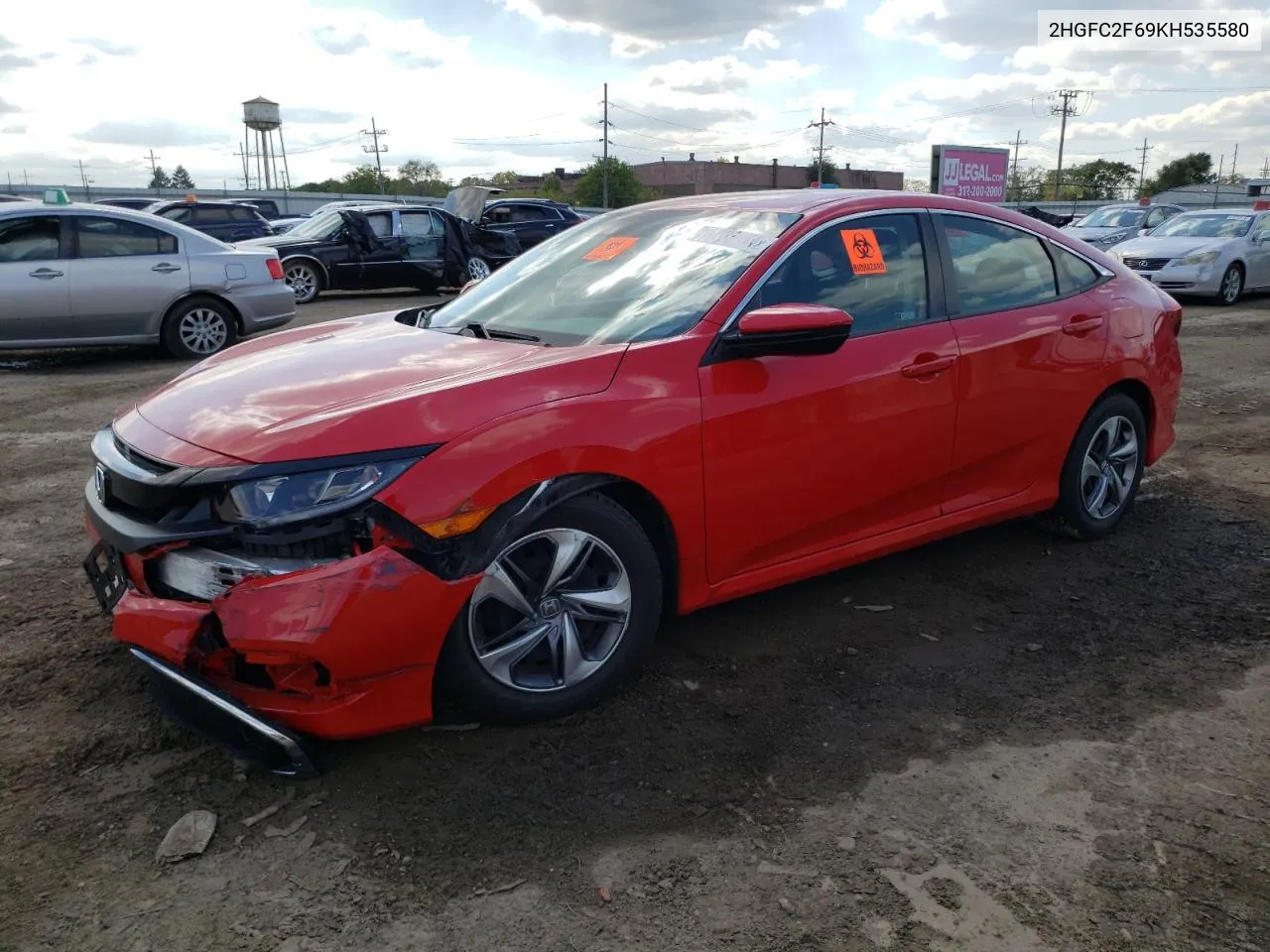 2019 Honda Civic Lx VIN: 2HGFC2F69KH535580 Lot: 73133744