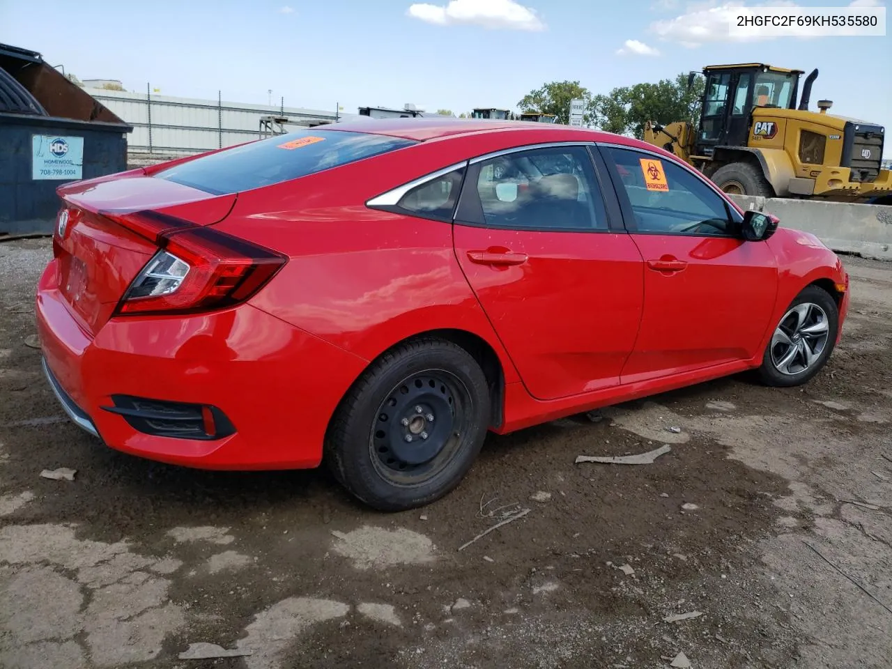 2019 Honda Civic Lx VIN: 2HGFC2F69KH535580 Lot: 73133744