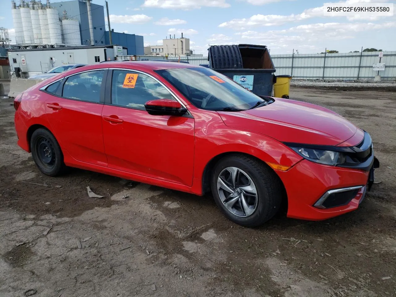 2019 Honda Civic Lx VIN: 2HGFC2F69KH535580 Lot: 73133744