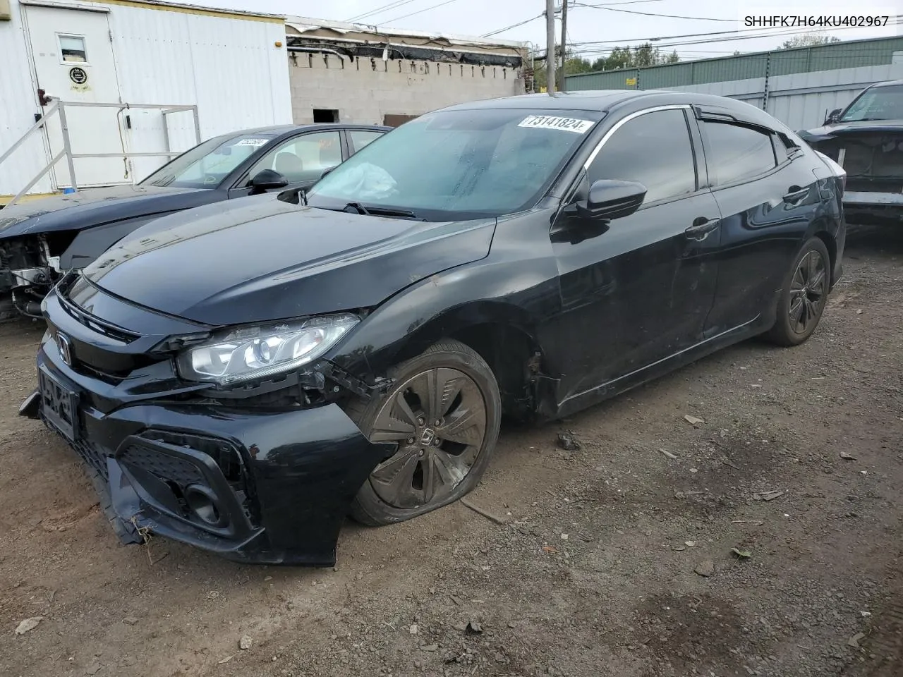 2019 Honda Civic Ex VIN: SHHFK7H64KU402967 Lot: 73141824