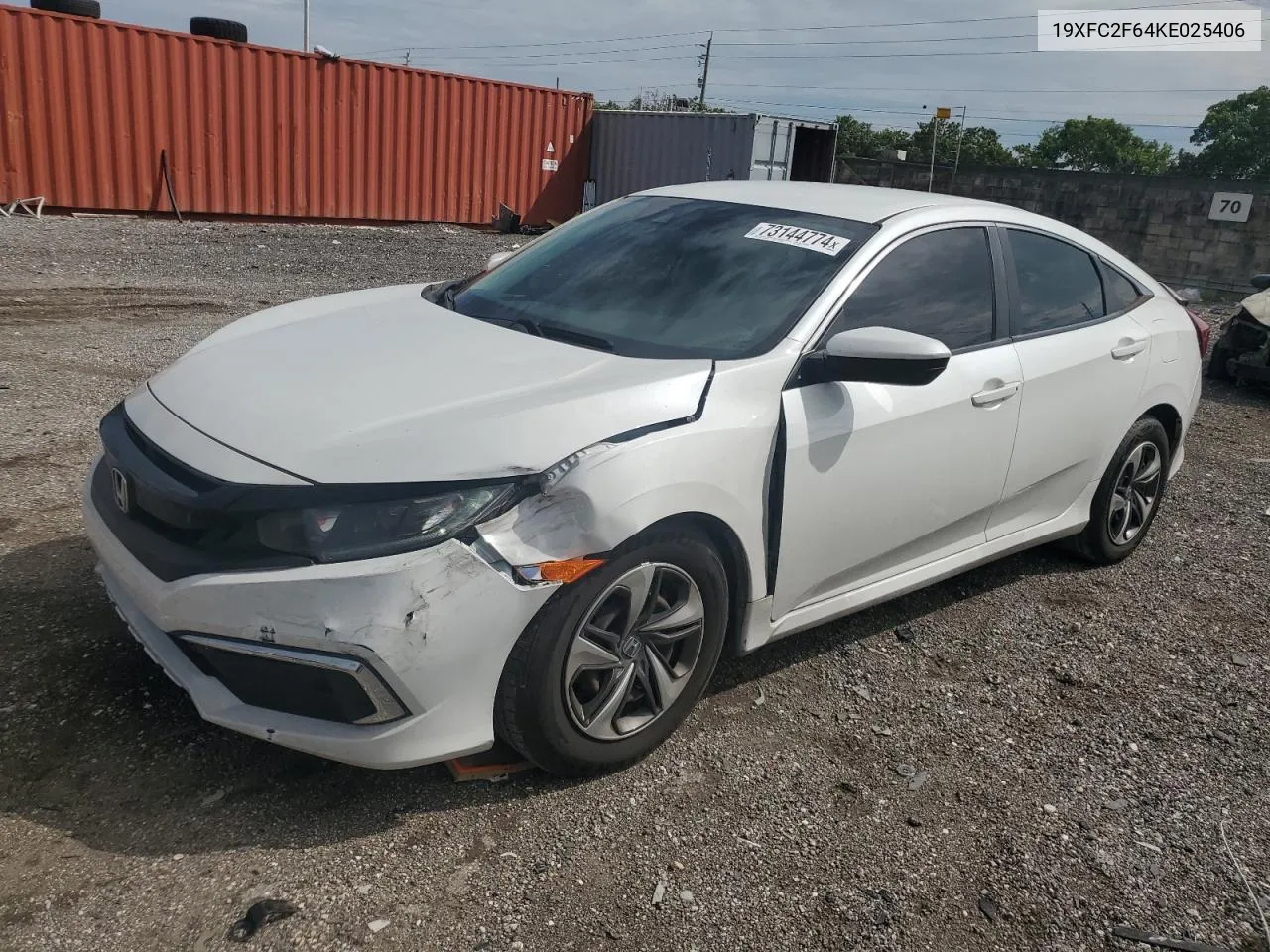 2019 Honda Civic Lx VIN: 19XFC2F64KE025406 Lot: 73144774