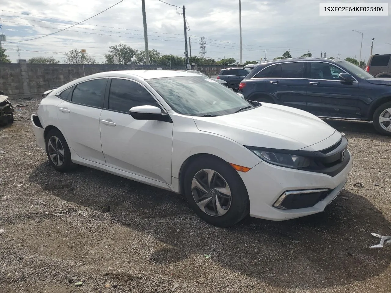 2019 Honda Civic Lx VIN: 19XFC2F64KE025406 Lot: 73144774