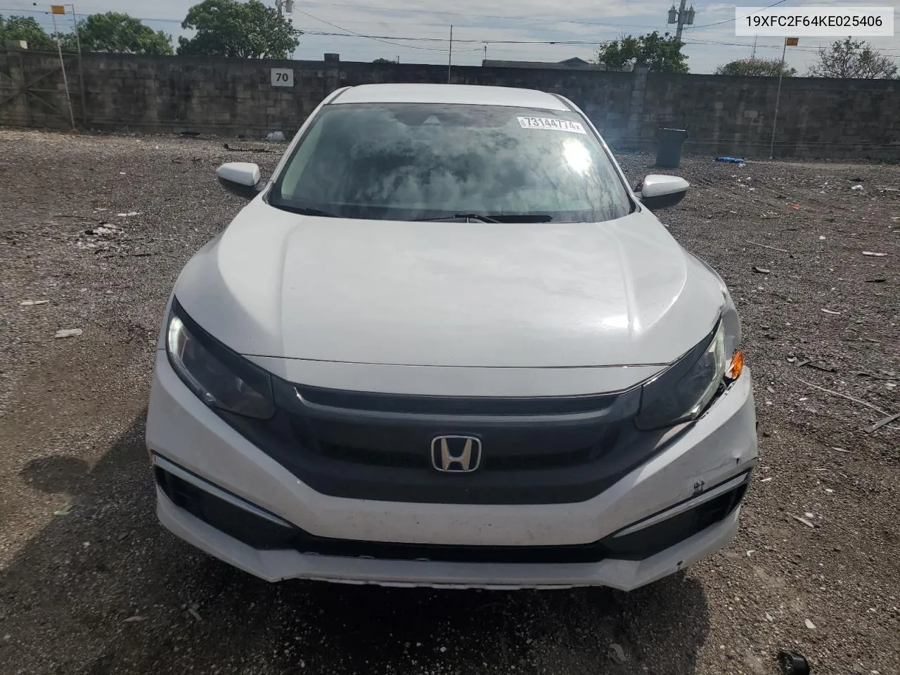 2019 Honda Civic Lx VIN: 19XFC2F64KE025406 Lot: 73144774