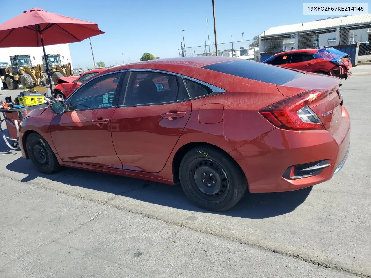 2019 Honda Civic Lx VIN: 19XFC2F67KE214146 Lot: 73161344