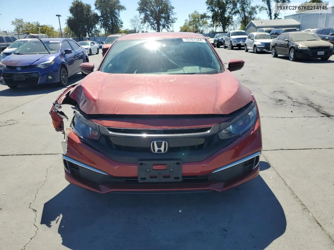 2019 Honda Civic Lx VIN: 19XFC2F67KE214146 Lot: 73161344