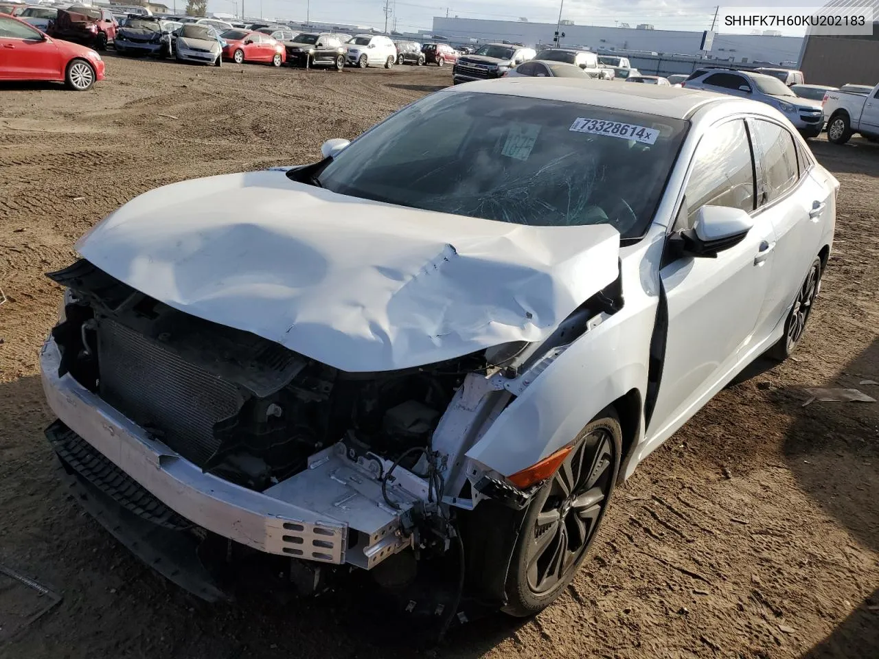 2019 Honda Civic Ex VIN: SHHFK7H60KU202183 Lot: 73328614