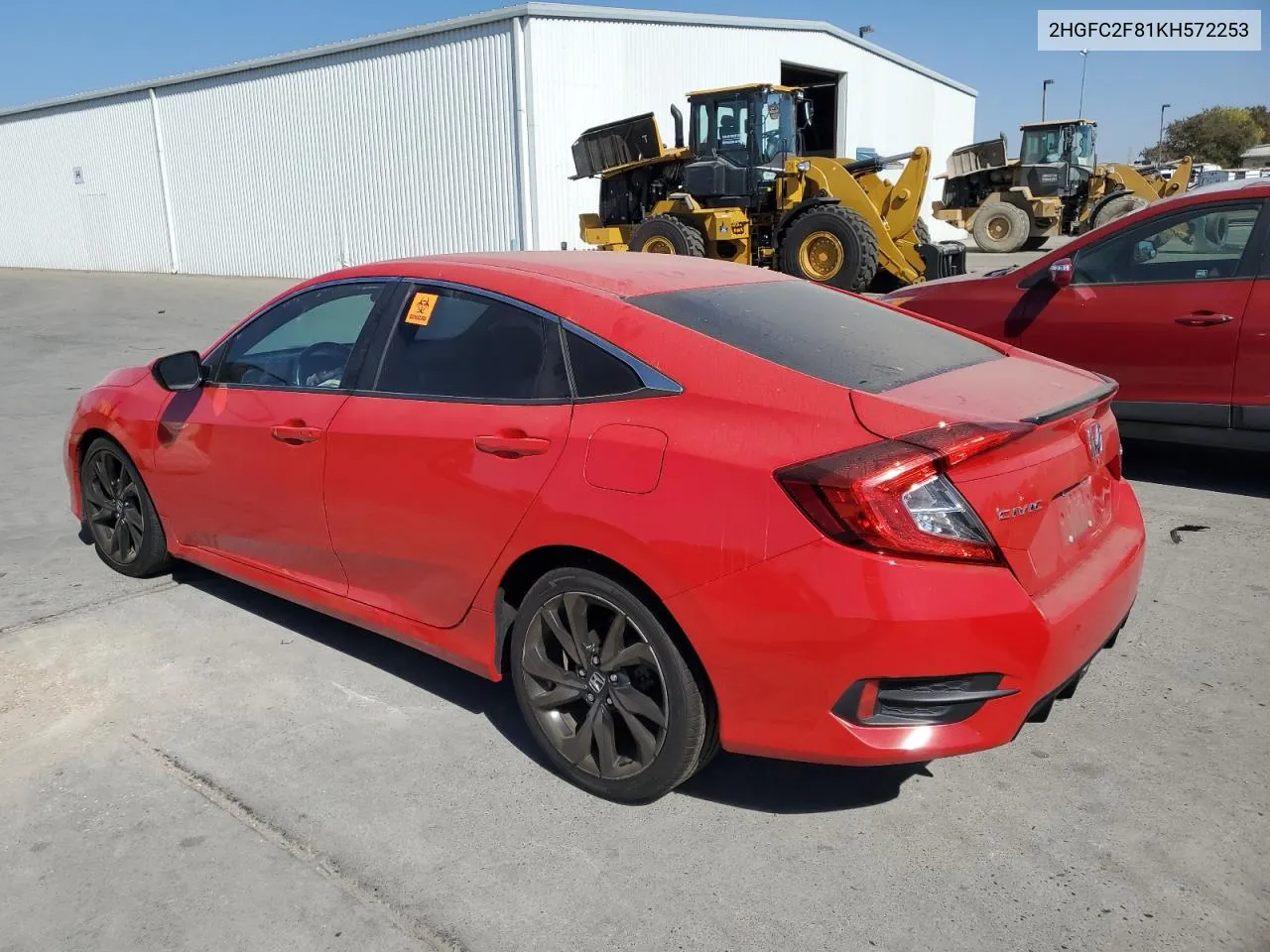 2019 Honda Civic Sport VIN: 2HGFC2F81KH572253 Lot: 73676404