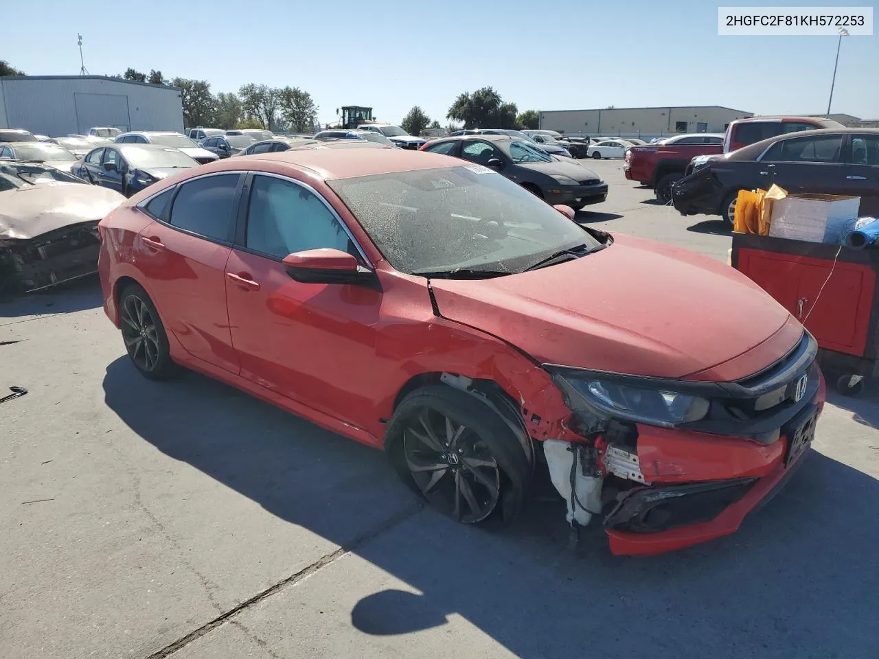 2019 Honda Civic Sport VIN: 2HGFC2F81KH572253 Lot: 73676404